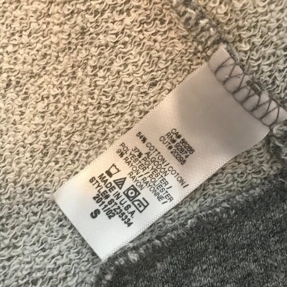 Splendid Heather Gray Open Front Waterfall Lightweight Hoodie Cardigan Size S - Picture 7 of 7